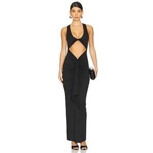 chinese dress ladies San Marino Embellished Side Split Maxi Dress in Black main image 0